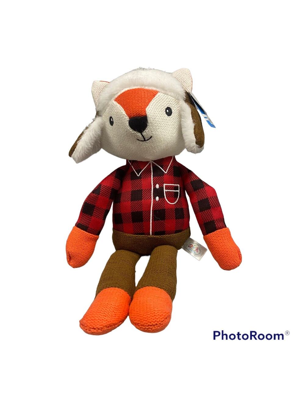 Spark Create Imagine Christmas Holiday Fox Crinkle Lovey Stuffed Animal NWT